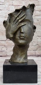 Title Shame on Me Bronze Sculpture on Marble Base