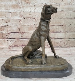 Foxhound Dog Bronze Sculpture