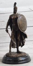 Greek Spartan Warrior Roman Bronze Sculpture