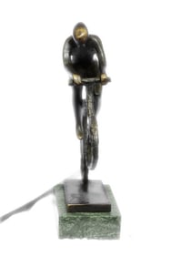 Cyclist Bronze Sculpture