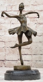 Bird Ballerina Dancer Bronze Statue