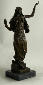 Arab Girl Dancing Bronze Sculpture