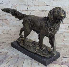 Golden Retriever Bronze Sculpture