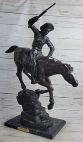Cowboy with Gun Bronze Sculpture