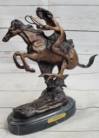 Warrior Riding Horse Bronze Sculpture
