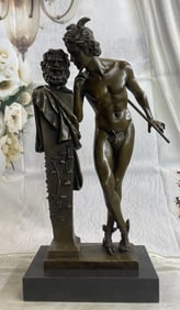 Brown Patina Flying Mercury Bronze Sculpture