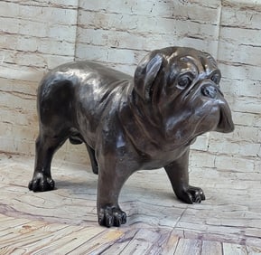 Noble English Bulldog Bronze Sculpture