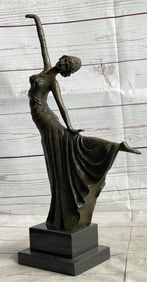 Elegant Dancer in Arabesque Bronze Sculpture