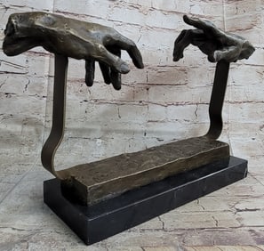Touching Hand Bronze Sculpture