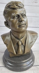 John Fitzgerald Kennedy USA President Bust Bronze Sculpture