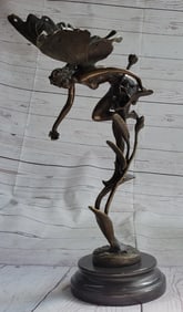 Mythical Bronze Fairy Angel Sculpture