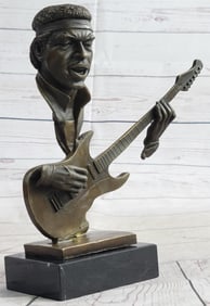 Guitar Player Bronze Sculpture