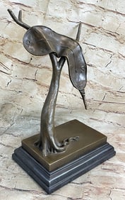 Melting Clock Bronze Sculpture