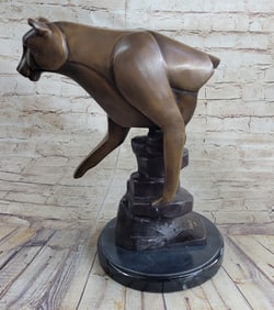 Cougar Female Lion Bronze Sculpture