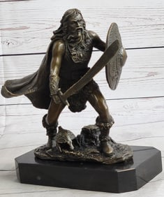 Warrior with Sword Bronze Sculpture
