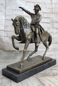 Bronze Sculpture of Napoleon Bonaparte Riding Horse Figure