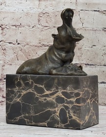 Animal Edition Hippo Bronze Sculptures