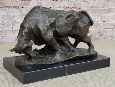 Charging Bull Bronze Sculpture