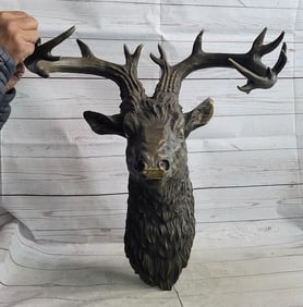 Wall Mount Deer - Buck Bronze Sculpture