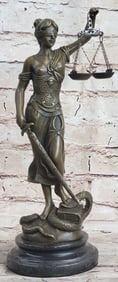 Blind Lady of Justice Bronze Statue