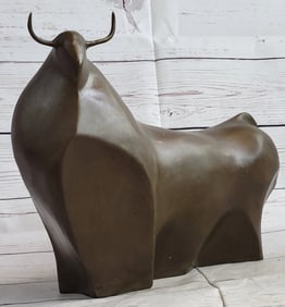 Modern Bull Bronze Figurine