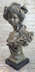 Sophisticated Young Lady Bust Sculpture