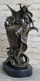 Hot Cast Nymph Floating Bronze Sculpture