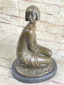 Shy Girl Bronze Sculpture