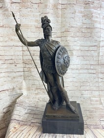 Roman Knight with Armor Bronze Sculpture