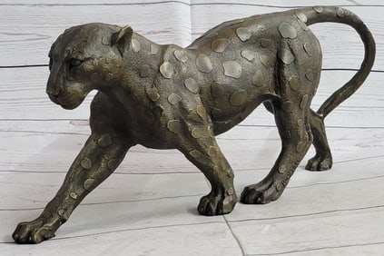 Animal Edition Leopard Bronze Sculpture