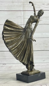 Dancer with Long Skirt Bronze Statue