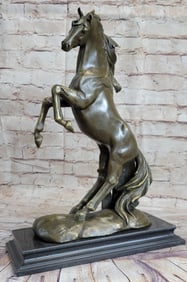 Wild Stallion Horse Bronze Sculpture