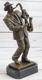 Saxophone Player Bronze Sculpture
