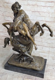 Greek Mythology Centaurs and Lady Bronze Statue