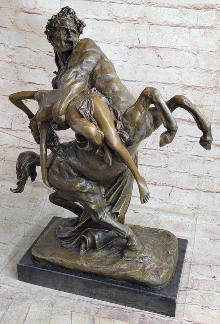 Greek Mythology Centaurs and Lady Bronze Statue (1 of 9)