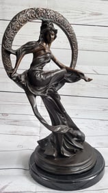 Dream Goddess With Bliss Ring Bronze Sculpture