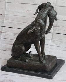 Hound Dog Hunter Bronze Sculpture