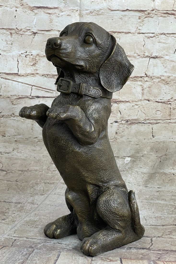 Pup Hush Puppy Dog Bronze Sculpture (1 of 9)