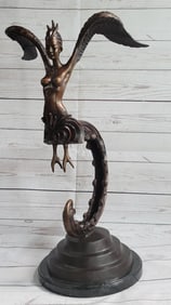 Lady Meiji Japanese Bronze Sculpture