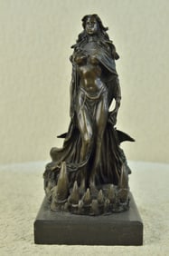 Sorceress with Curvaceous Bronze Statue