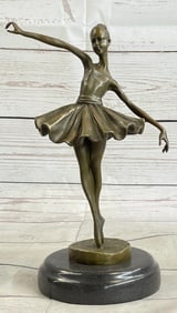 Graceful Ballerina Ballet Bronze Sculpture