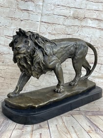 Male African Lion Bronze Sculpture