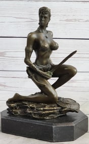 Amazon Woman With Sword Bronze Statue