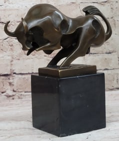Charging Bull Bronze Sculpture
