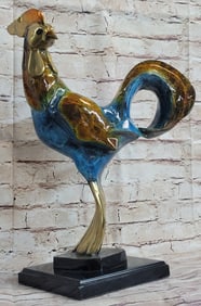 Rooster Special Patina Bronze Sculpture