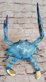Blue Crab Bronze Sculpture