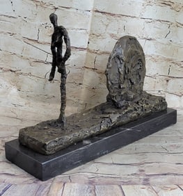 Woman and Wheel Classic Artwork Bronze Statue