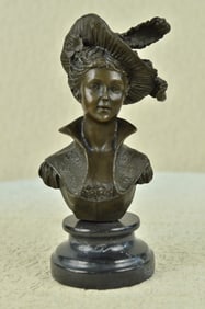 Classy Lady Bust Bronze Sculpture