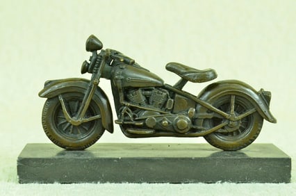 Harley Davidson Motorcycle Bronze Sculpture