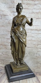 Gorgeous Roman Maiden Bronze Sculpture